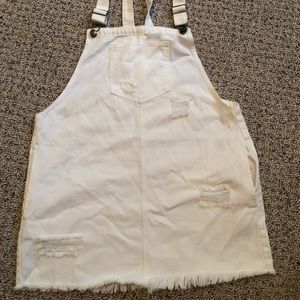 White overall dress